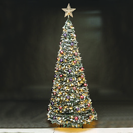 Vánoční LED stromeček s ozdobami a hvězdou X1821025001