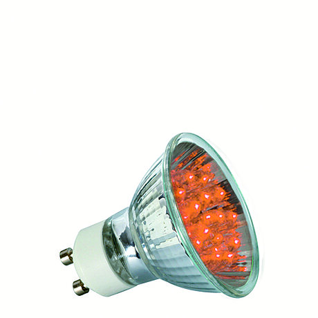 LED reflektorová žárovka 1W GU10 230V oranžová