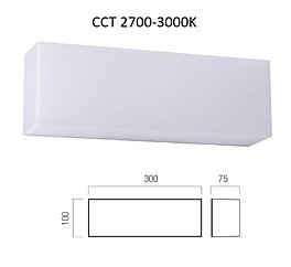 Nástěnné, stropní světlo CCT 90772 Kodiak 30x10cm Redo group