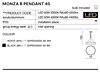 Závěsné LED svítidlo Monza R PENDANT 40 3000K AZ2277 Azzardo