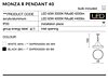 Závěsné LED svítidlo Monza R PENDANT 40 4000K AZ2570 Azzardo