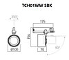 LED spot XTORCH TCH01WW SBK 3000K  do lišt z řady TRACK N