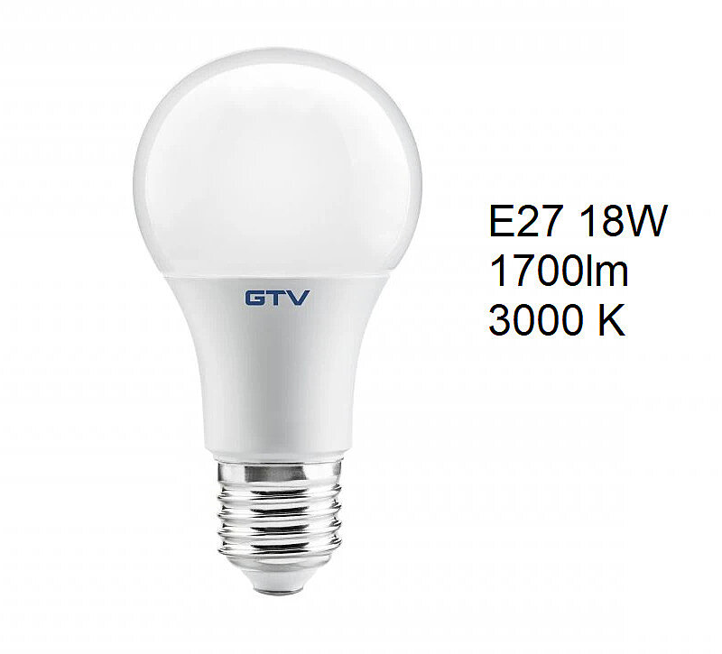 LED žárovka LD-PC3A65-18W GTV E27 18W 1700lm 3000K