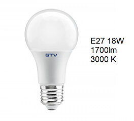 LED žárovka LD-PC3A65-18W GTV E27 18W 1700lm 3000K