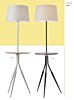 Stojací lampa 01-1464 se stolkem a šňůrkovým vypínačem Redo Group černá