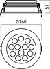 Zápustné LED svítidlo XAREA 3000K AE03WW40 S s krytím IP65