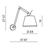 Nástěnné svítidlo Zyta S Wall ALU Ø 33cm AZ2295+AZ2596 Azzardo