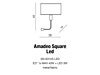 Nástěnné svítidlo Azzardo Amadeo Square Led AZ2418+AZ2420