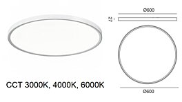 Italské světlo GPL328 CCT, pr.60cm