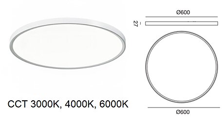 Italské světlo GPL328 CCT, pr.60cm