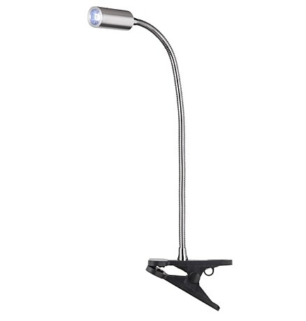 Chromová LED lampička EU2253CC s klipem