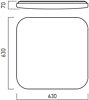 Stropní LED svítidlo XEON 3000K EN07WW