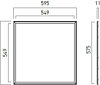 LED panel XWIDE UGR 4000K WDU6060NW MWH do kazetových stropů, IP40