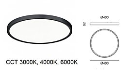 Italské světlo GPL325 CCT, pr.40cm