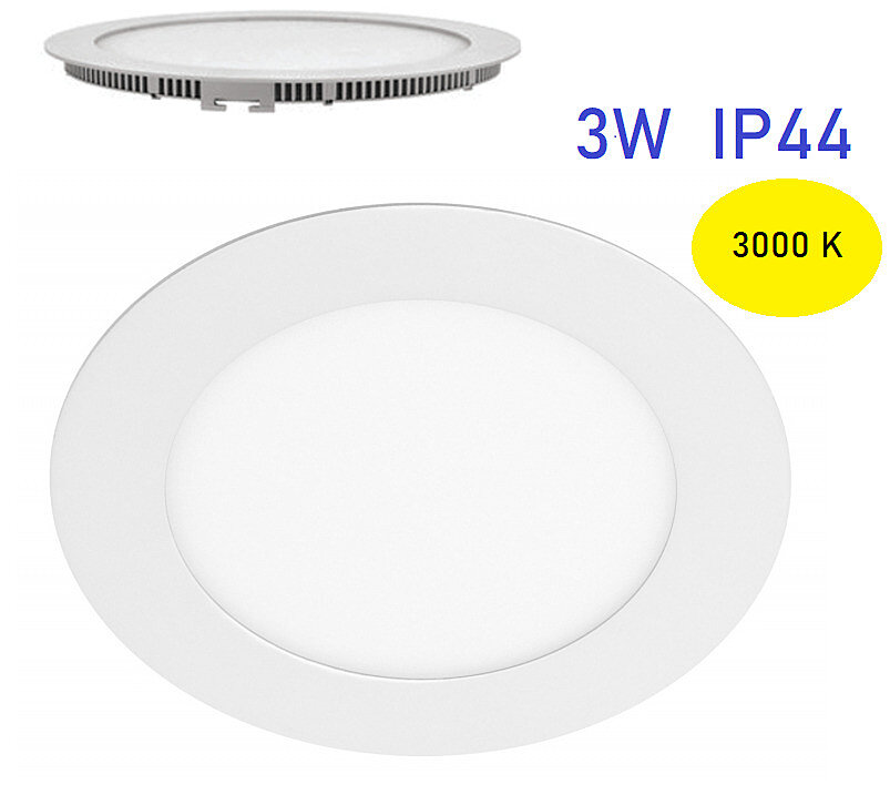 GTV Vestavné 3W LED světlo Oris LD-ORW03W-CBP4 teplá bílá IP44