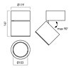 Bodové svítidlo XANGLE AG02 MBK, Arelux