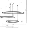 Závěsné LED svítidlo AZ4707 Halo Pendant 100+80+60, AZzardo