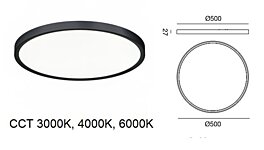 Italské světlo GPL327 CCT, pr.50cm