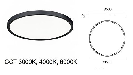 Italské světlo GPL327 CCT, pr.50cm