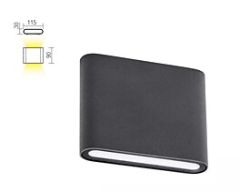 Nástěnné LED svítidlo Pocket 9052 tmavě šedá Redo Group
