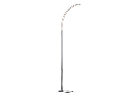 Stojací lampa LUZ 1x LED 16,8 W chrom
