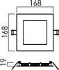 Vestavné LED SMD FTQ168NW MWH světlo Arelux 15W, 968lm, 4000K