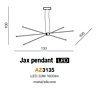 Závěsné LED svítidlo Jax AZ3135 AZzardo