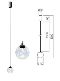 Závěsné světlo Irides 01-3955 pr.10cm Redo group