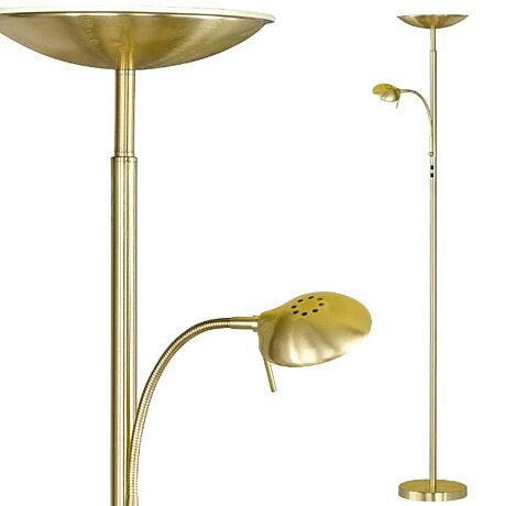 LEDková, stojací lampa Kento 374602320000 zlatá 1,8m