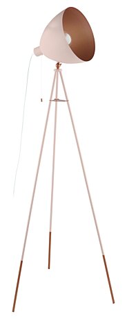 Stojací lampa Eglo 49039 Chester-P pastelově meruňková
