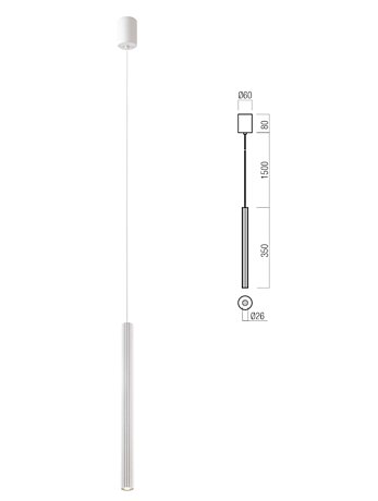 Závěsné světlo 01-3853 Nikos 35cm Redo group