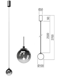 Závěsné světlo Irides 01-3961 pr.10cm Redo group