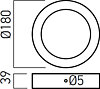 Stropní LED svítidlo Xform round 4000K FMR180NW MWH