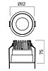 Zápustné LED svítidlo XCLUB 2700K CU02UWW50 BK, Arelux