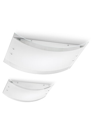 Nástěnné a stropní svítidlo Mille 1015 – průhledné/bílé 31cm