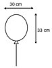 Závěsný balonek 3218-3 v.33cm červený