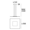 Italské světlo Aruba 8933 Linea Light 38W CRI90