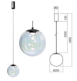 Závěsné světlo Irides 01-3594 pr.20cm Redo group