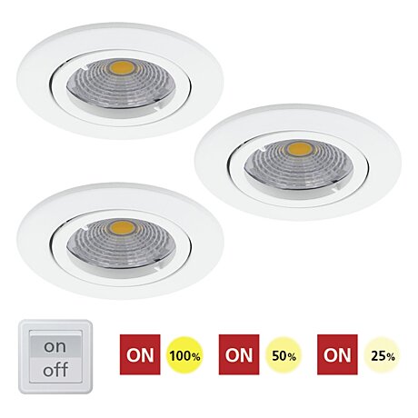 Zápustné LED svítidlo set 3ks TEDO 1 Eglo 95357