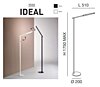 Stojací LED lampa 3550-11-101 IDEAL Fabas