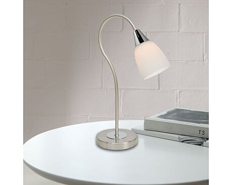 Stolní lampa CASA 1x LED 5 W matný nikl/chrom