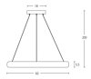 Stmívatelné LED světlo 2053 Zambelis pr.60cm bílé