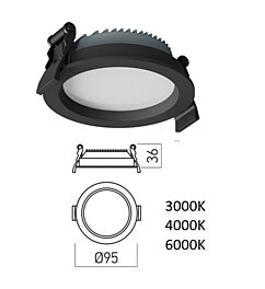 Vestavné 8W LED světlo EVR01CCT SBK Arelux