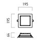 Vestavné svítidlo XEVO SQ 4000K EVS03NW 195x195mm