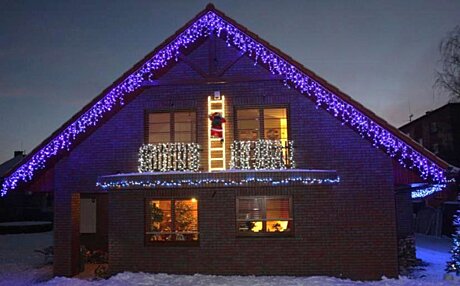 Profi MAXI-LED 4m světelný závěs stálesvítící, modrá