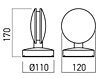 Nástěnné LED svítidlo XBLADE BD01WW MWH s krytím IP54