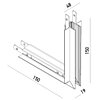 Zapuštěná rohová spojka s vnějším úhlem 90° XCLICK S RECESSED SCKR01EAC Arelux