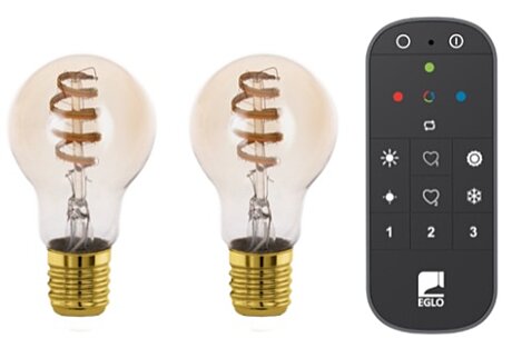2x Chytré žárovky + dálkový ovladač 110401 Eglo