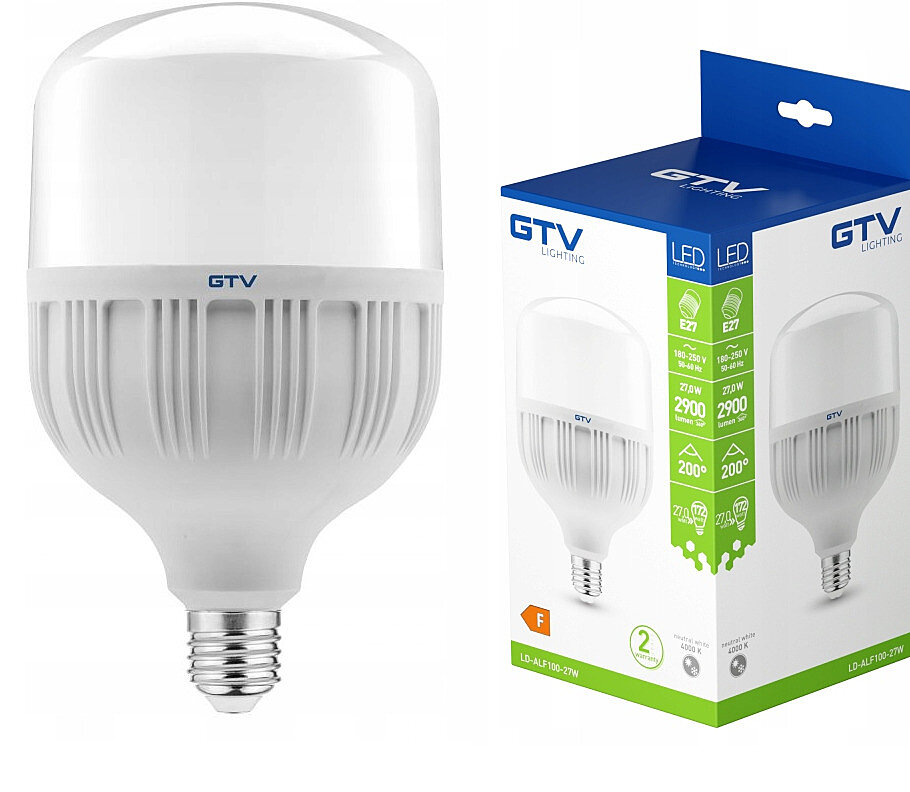 GTV LED žárovka 27W LD-ALF100-27W E27 4000K 2900lm