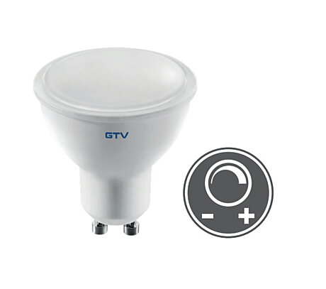 LED žárovka 7W GTV LD-SPCGU10-7W 3000K 560lm stmívatelná